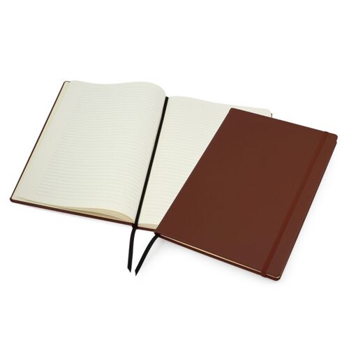 Lifestyle A4 Casebound Notebook with Strap - Brown