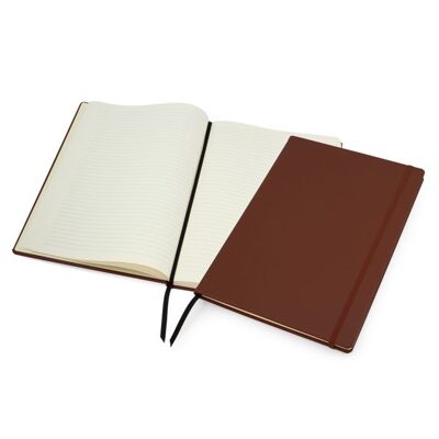 Lifestyle A4 Casebound Notebook with Strap - Brown
