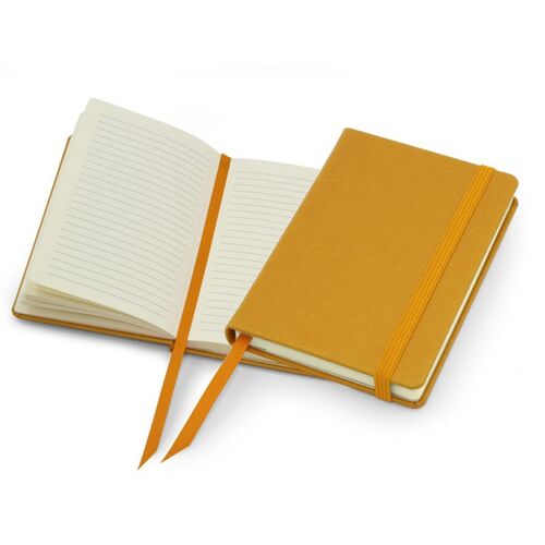 Lifestyle A6 Casebound Notebook with Strap - Yellow