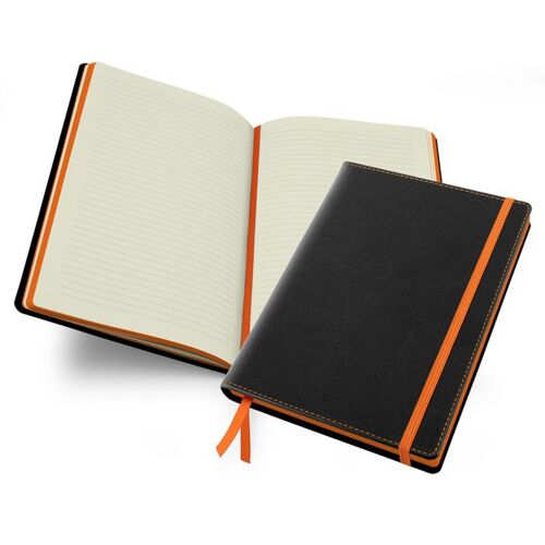 Lifestyle Accent Notebook - Black-orange