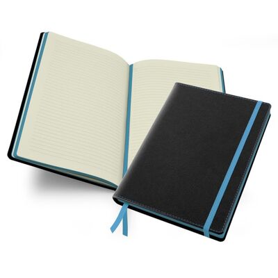 Lifestyle Accent Notebook - Black-sky-blue