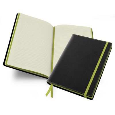 Lifestyle Accent Notebook - Black-lime-green