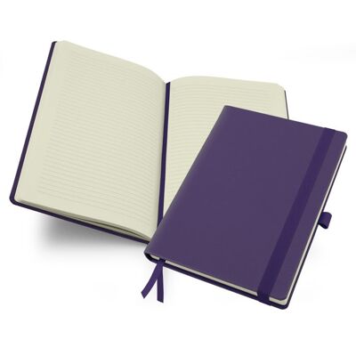 Cuaderno Lifestyle Deluxe A5 con tapa en caja - Púrpura