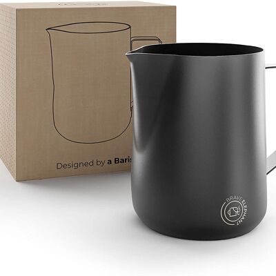 Milk jug black matt 600ml