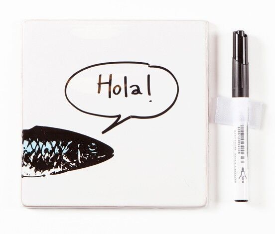 Ceramic decorative mural POST IT Sardine