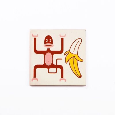 Dessous de plat en céramique design Monkeys and Bananas