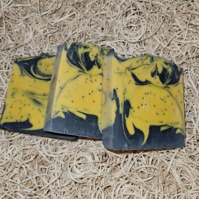 Goat's Milk Soap with Lemon Essential oil, activated charcoal and Beeswax