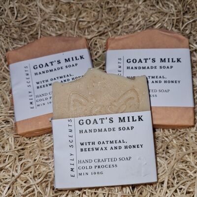 Goat's Milk Soap unscented with Oatmeal, Honey and Beeswax