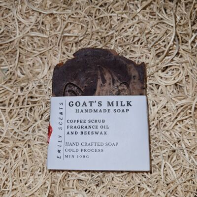 Goat's Milk Soap Coffee Scrub fragrance oil and Beeswax