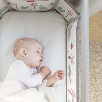 Airoya 4-Sided Breathable 3D AirMesh Bumper for all four Sides Slated Cots & Cotbeds - Limited Edition Dino