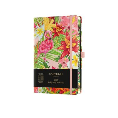 Eden 2022 Medium Weekly Diary with Notes - Flamingo