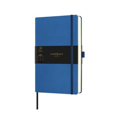 Aquarela Medium Plain Notebook - Blue Sea