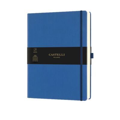 Aquarela Large Ruled Notebook - Blue Sea
