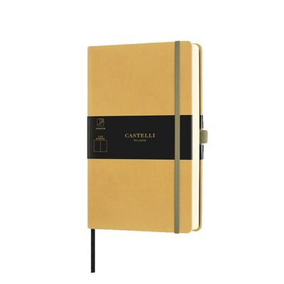 Aquarela Medium Plain Notebook - Mustard