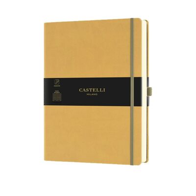 Aquarela Large Ruled Notebook - Mustard
