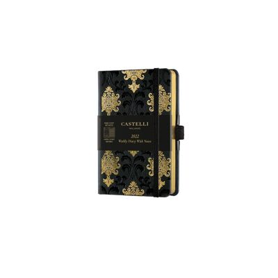 Black & Gold 2022 Pocket Weekly Diary - Baroque