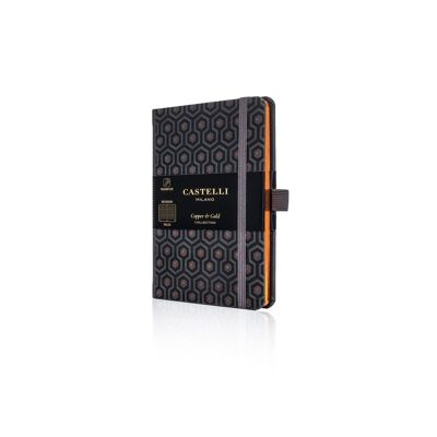 Honeycomb Pocket Ivory Notebook - Copper