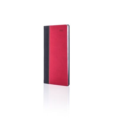 2022 Costa Rica Diary -  Graphite &amp; Coral Red (49-464) Pocket Weekly (U85)