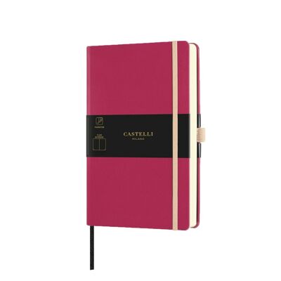 Aquarela Medium Plain Notebook - Amaranth