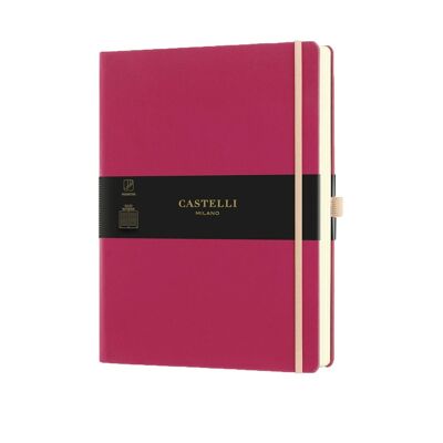 Aquarela Large Ruled Notebook - Amaranth