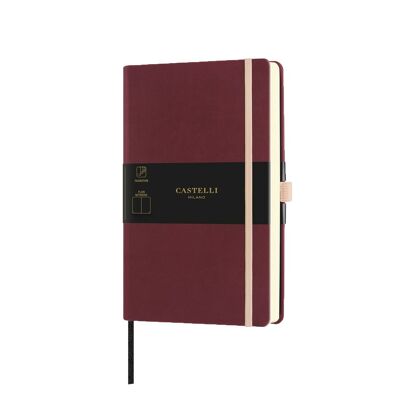 Aquarela Medium Plain Notebook - Black Cherry