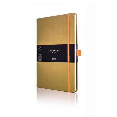 Aquarela Medium Ruled Notebook - Olive