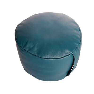 Leather yoga cushion - blue fir