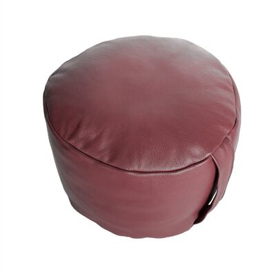 Leather Yoga Cushion - Berry Purple