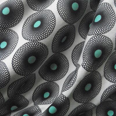 Fabric jersey spiral flower large