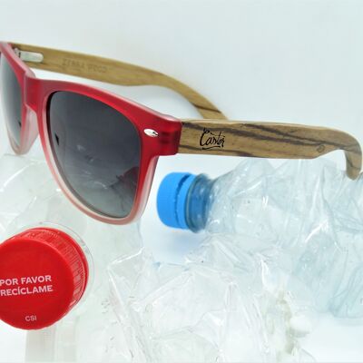 Sunglasses way recycled pet- red