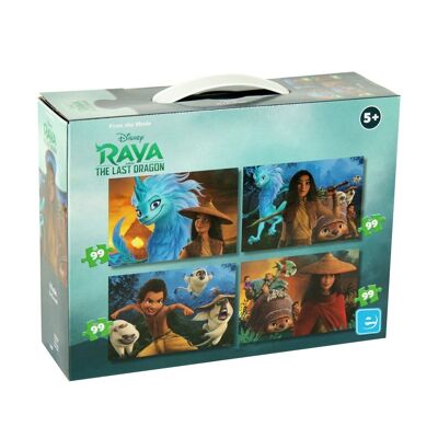 Maleta Puzzle Raya II 4 en 1, 99 Piezas