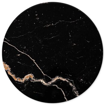 Cercle mural marbre noir ambre/or - 75 cm - cercle mural 2