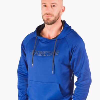 Sweat à Capuche Contour Bleu