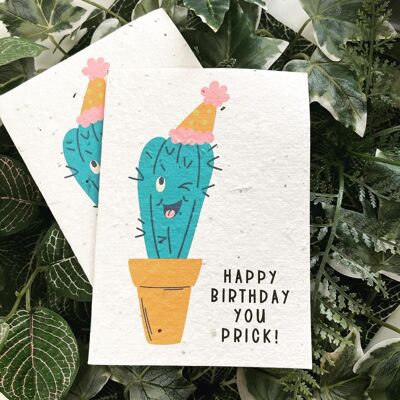 Happy Birthday plantable card - you prick /
