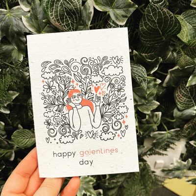 Valentines plantable card - galantines /