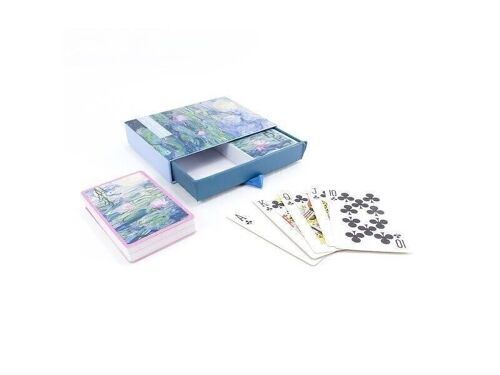 2 sets of playing cards in giftbox, Monet, Waterlilies