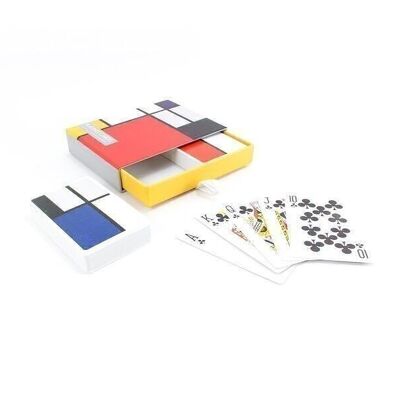2 set di carte da gioco in confezione regalo, Mondriaan