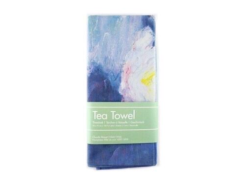 Tea towel, Monet, Waterl lilies in evening light
