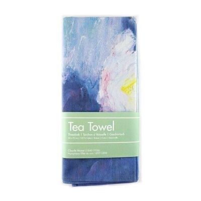 Tea towel, Monet, Waterl lilies in evening light