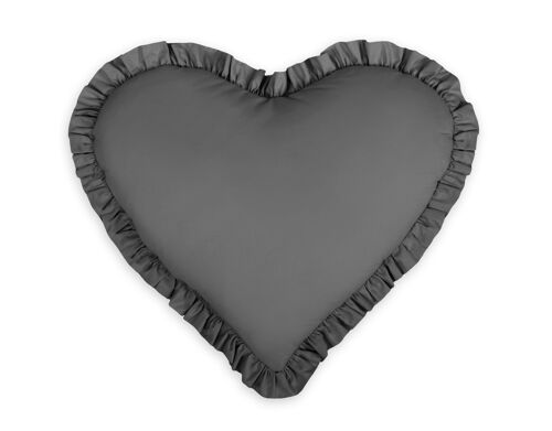 Coussin coeur anthracite