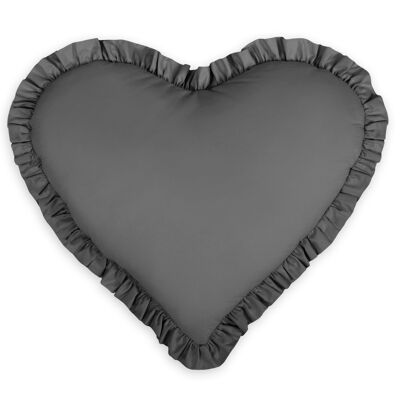 Anthracite heart cushion