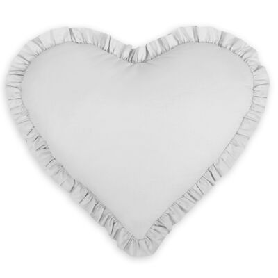 Gray heart cushion