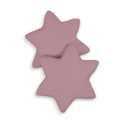 Set of 2 pastel purple star cushions