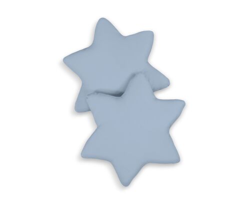Lot 2 coussins étoile bleu pastel