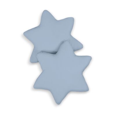 Set de 2 cojines estrella azul pastel