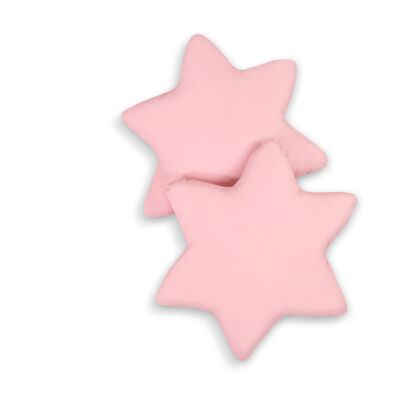 Set di 2 cuscini stella rosa pastello