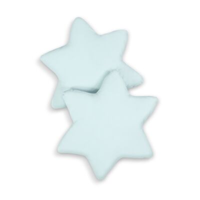 Set of 2 mint star cushions