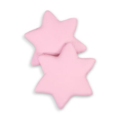 Set of 2 pink star cushions