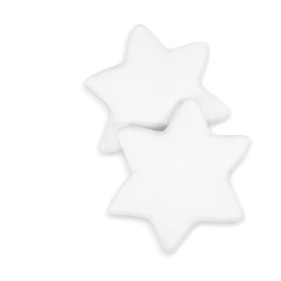 Set di 2 cuscini a stella bianchi