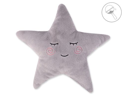 Coussin little star gris